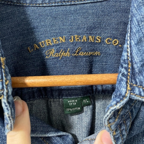 RALPH LAUREN- western denim button down - Picture 2 of 2